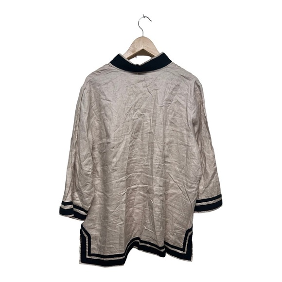 Alexandra Bartlett Linen Top | 2X | Boho Chic Minimalist - Picture 2 of 3